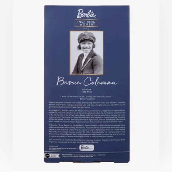 NIB Bessie Coleman BARBIE SIGNATURE Inspiring Women Series Collection - Picture 3 of 3